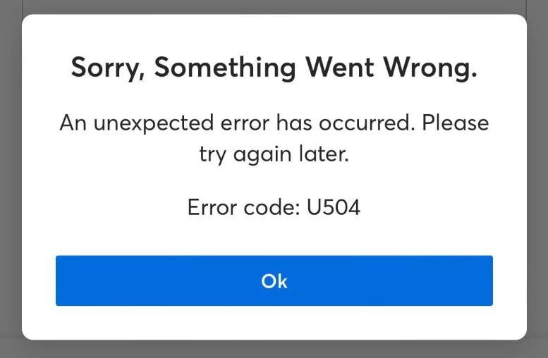 Error Code: U521