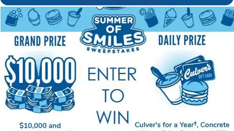 Culvers.Con/Summerofsmiles