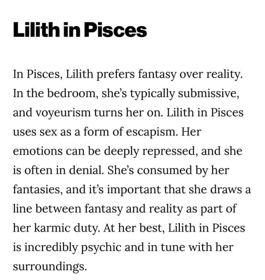 Lilith In Pisces