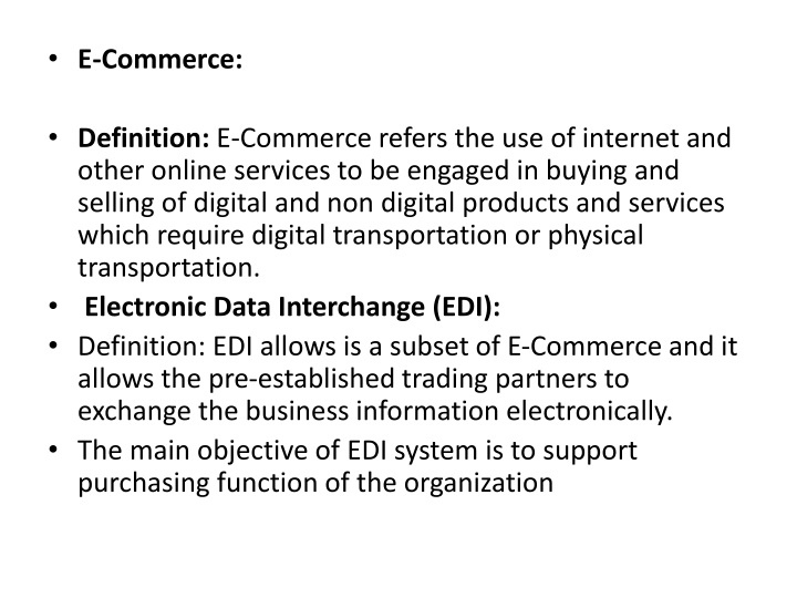 E-Commerce Definition