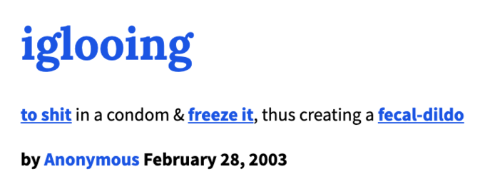 Iglooing Meaning